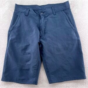 Burnside Shorts Mens 30 Hybrid  Blue Crosshatch Stretch Casual BZ9837-TJ DENIM